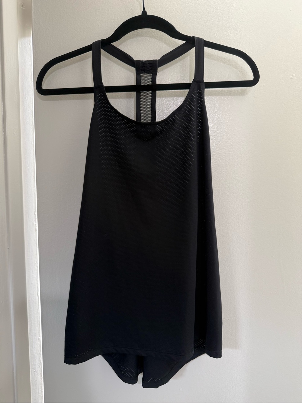 Fabletics Women's Black Mesh Racerback Tank Top